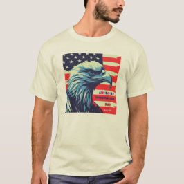 Camiseta Dia da Independência Americana Águia Careca Patrió
