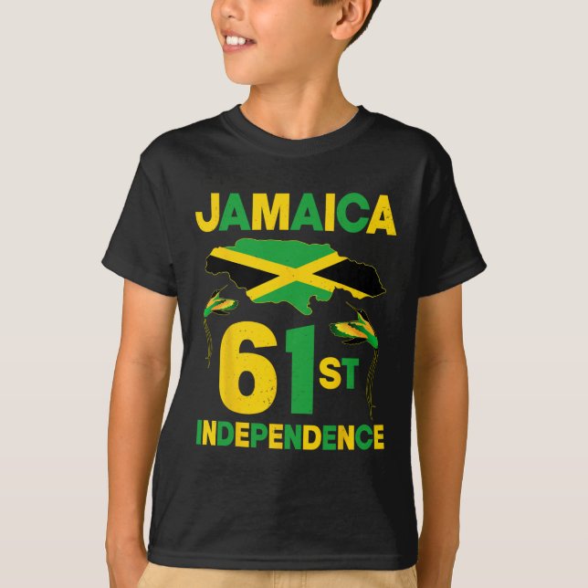 Camiseta Dia da Independência da Jamaica, 61ruas desde 1962 (Frente)