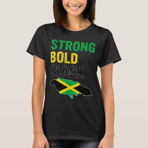 Camiseta Dia da Independência da Jamaica Forte Negro Negrit