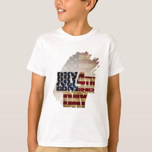 Camiseta Dia da Independência de 4 de Julho Projeto de Band