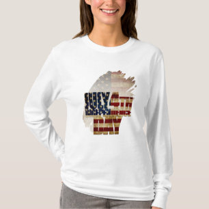 Camiseta Dia da Independência de 4 de Julho Projeto de Band