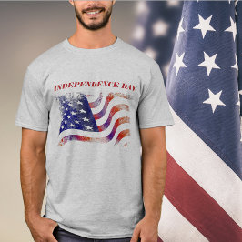 Camiseta Dia da Independência de Bandeira Americana