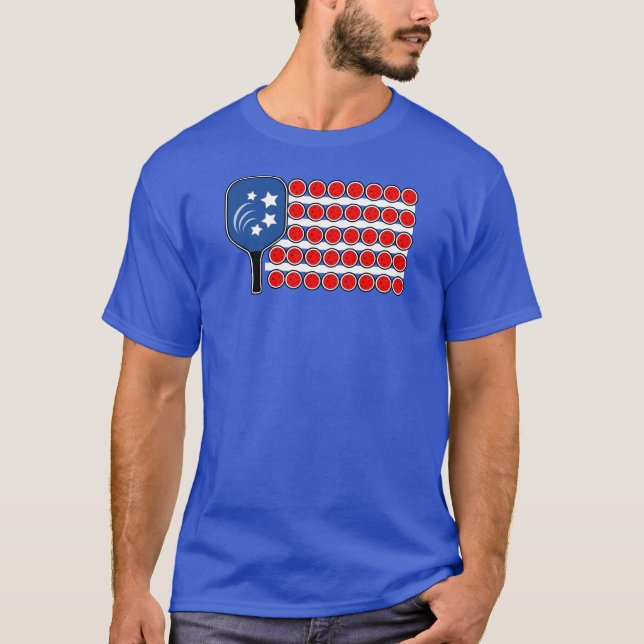 Camiseta Dia da Independência de Bandeiras Americanas (Frente)