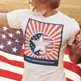 Camiseta Dia da Independência de Estrelas e Stripes