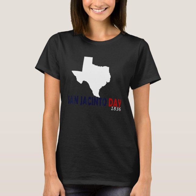 Camiseta Dia da Independência de San Jacinto no Texas (Frente)