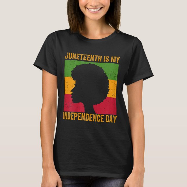 Camiseta Dia da independência do Juneteenth feminino - 19 d (Frente)
