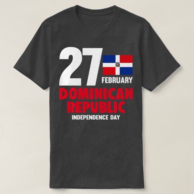 Camiseta Dia da Independência do Orgulho Dominicano (Frente do Design)