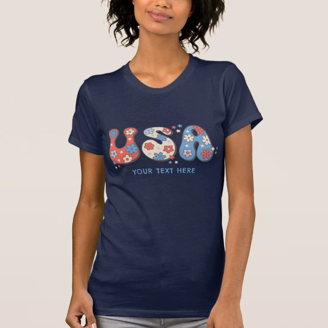 Camiseta Dia da Independência do Patriótico dos EUA (Frente)