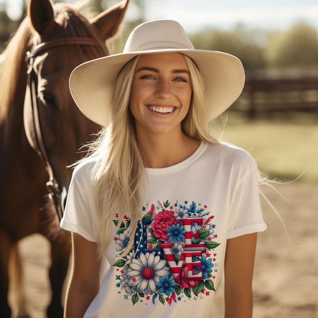 Camiseta Dia da Independência do Patriotismo e do Amor (Criador carregado)