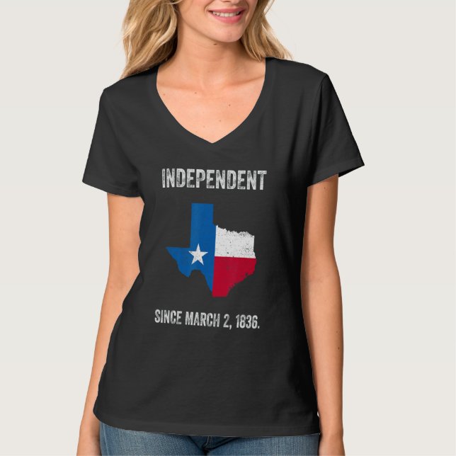 Camiseta Dia da Independência do Texas Histórico Estadual d (Frente)