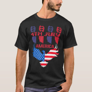 Camiseta Dia Da Independência Dos Eua 4 De Julho Americano