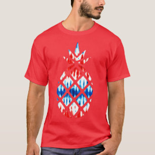 Camiseta Dia da Independência dos EUA, Abacaxi Branco Verme