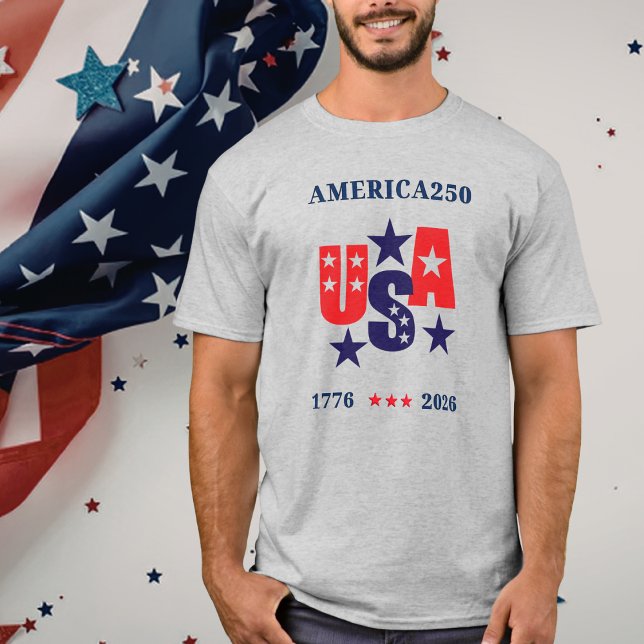 Camiseta Dia da Independência dos EUA América250 (USA America250 Independence Day T-Shirt)
