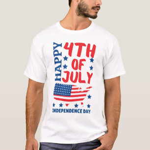 Camiseta Dia da Independência dos EUA Feliz Independência