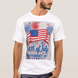 Camiseta Dia da Independência em 4 de julho