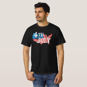 Camiseta Dia da Independência em 4 de julho Tio Sam Hat Ame