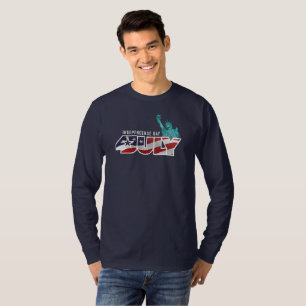 Camiseta Dia da Independência Homens com palha longa