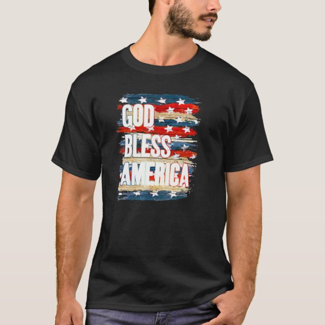 Camiseta Dia Da Independência Na América Do deus abençoe, D (Frente)
