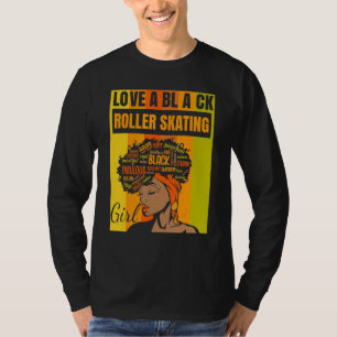 Camiseta Dia da Independência Negro - Amo uma Patinadora Ne