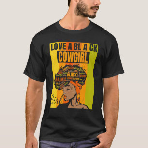 Camiseta Dia da Independência Negro Garota do Condado Ama