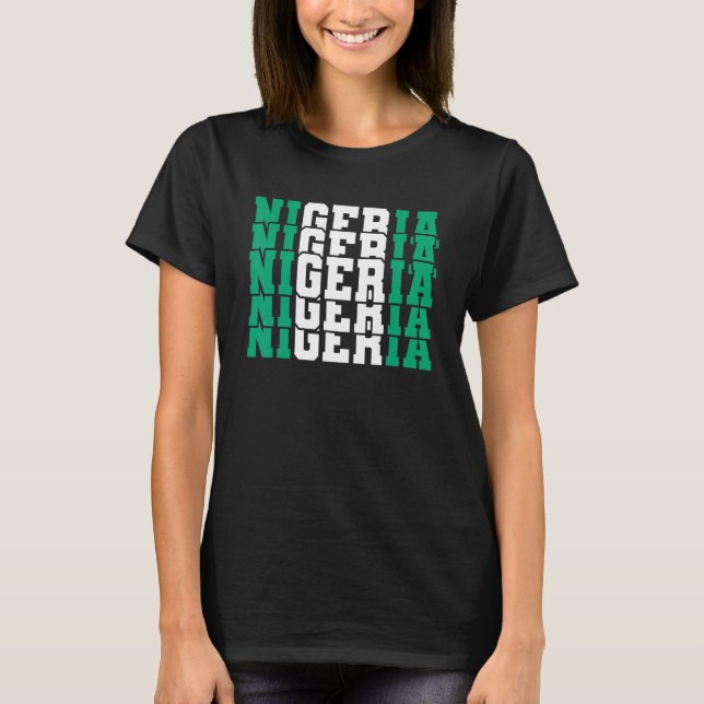 Camiseta Dia da Independência Nigéria 1rua Após a Nigéria E (Frente)