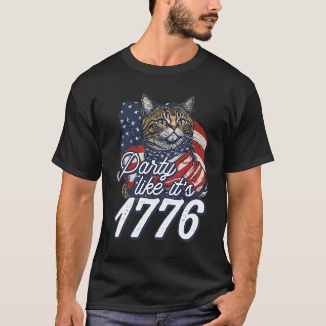 Camiseta Dia da Independência Patriótica Americano em 4 de  (Frente)