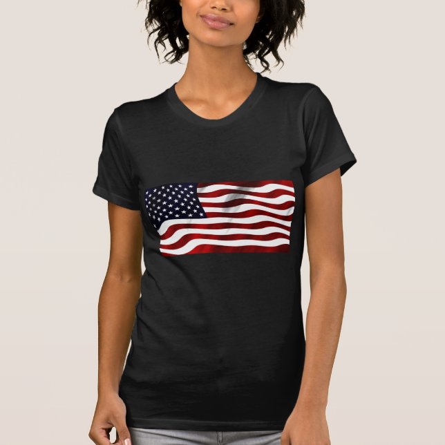 Camiseta Dia da Independência Patriótica da Bandeira Americ (Frente)