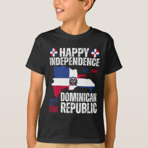 Camiseta Dia da Independência República Dominicana Bandeira