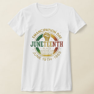 Camiseta Dia da Junta da Liberdade Negra Americana