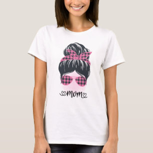 Camiseta Dia da Mãe Cinza Rosa