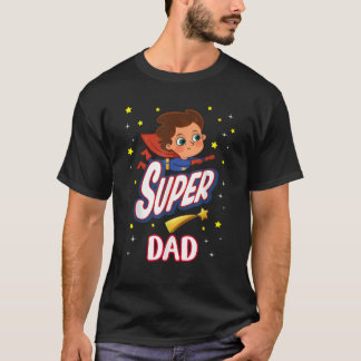 Camiseta Dia da Mãe da Família Super Pai Engraçado Super He