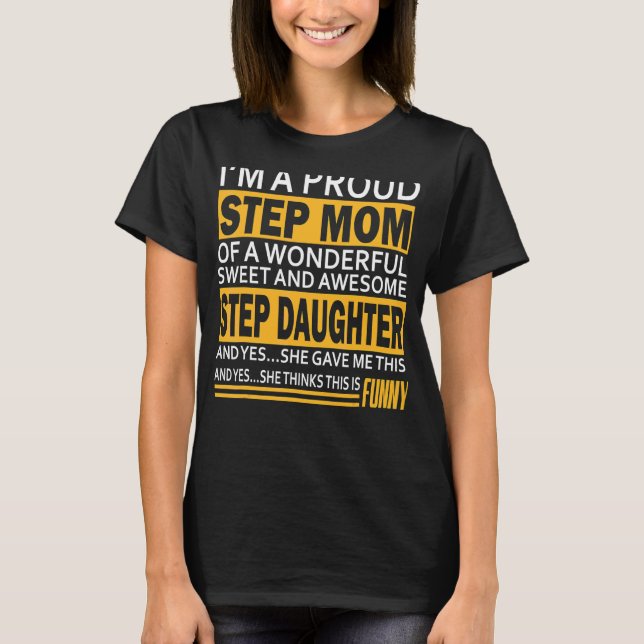 Camiseta Dia Da Mãe Para A Mãe De Stepdau (Frente)