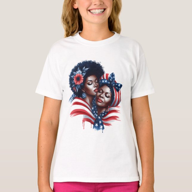 Camiseta Dia da Mãe Patriótico (Frente)