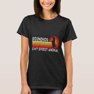 Camiseta Dia da Marmota Marmota é Meu Animal Espiritual Eng