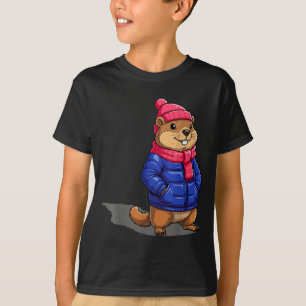 Camiseta Dia da Marmota Sombra Engraçado Aniversário do Dia