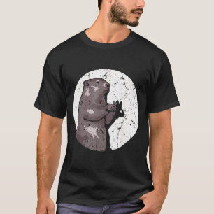 Camiseta Dia da Marmota Sombra Fantoche Roedor Fofo Fantasi