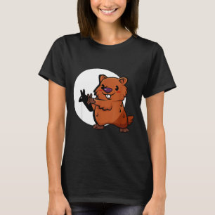Camiseta Dia da Marmota Sombra Fantoche Roedor Fofo Traje F