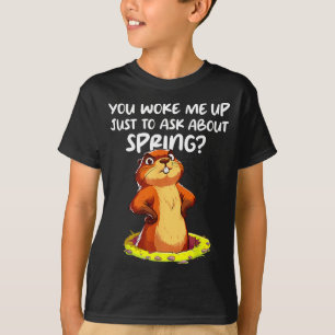 Camiseta Dia da Marmota Sombra Primavera Engraçado