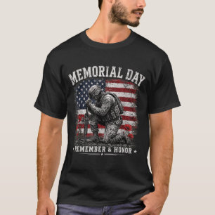 Camiseta Dia da Memória Patriota Bandeira de Lembrar e Honr