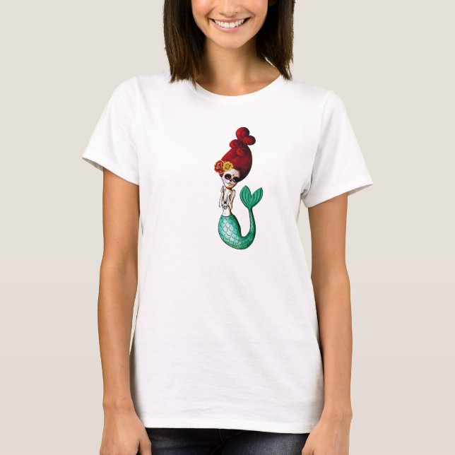 Camiseta Dia da menina bonita inoperante da sereia (Frente)