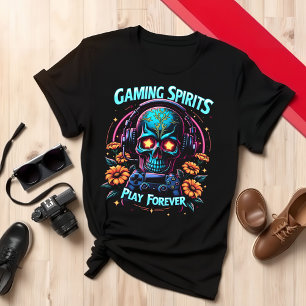 Camiseta Dia da Morte Jogador de Jogos Design