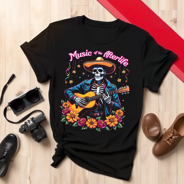 Camiseta Dia da Música de Violão Morta do Pós-Vida (Criador carregado)