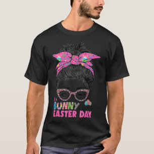 Camiseta Dia da Páscoa Bunny Mama 2022 Mensagem Mamãe Mã