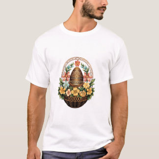 Camiseta Dia da Páscoa - Cesta de Ovos Mandal