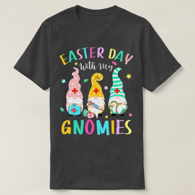 Camiseta Dia da páscoa com meus nômadas Enfermam o estetosc (Frente do Design)