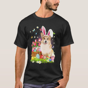 Camiseta Dia da Páscoa da Cesta de Páscoa de Coelhinhos Coe