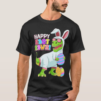 Camiseta Dia da páscoa Dinossauro Engraçado Feliz Eastrawaw