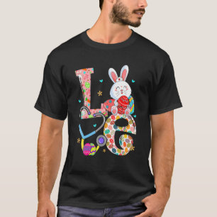 Camiseta Dia da Páscoa do Amor 2022 Cesta de Ovos Escrupul