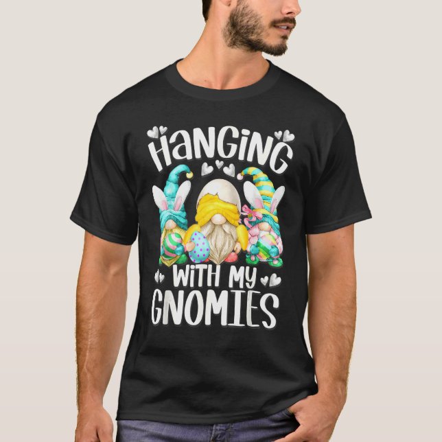 Camiseta Dia Da páscoa E Gnomos Coelhinhos Para As Mulheres (Frente)