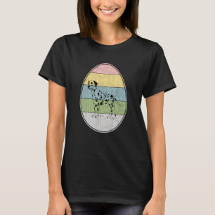 Camiseta Dia da Páscoa Gráfica dos Cães Dalmáticos de Ovos 